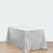 SILVER Sequined 90x156" RECTANGLE TABLECLOTH Designer Wedding Party Catering